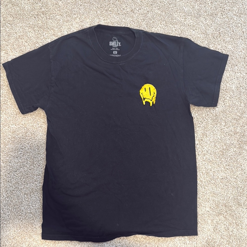 Black Tee with Yellow Graphic